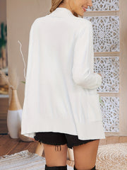 Open Front Long Sleeve Cardigan Solid Sweater