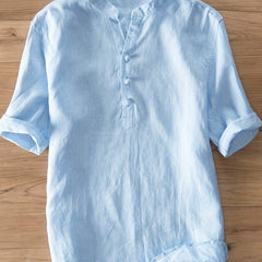 Men's Casual Short Sleeve Shirt for Summer Vacation