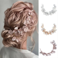 Golden Leaf Pearl Headband Vintage Baroque Hair Piece