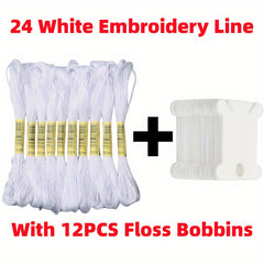 24pcs Halloween Friendship Bracelets Floss & Threads with Bobbins