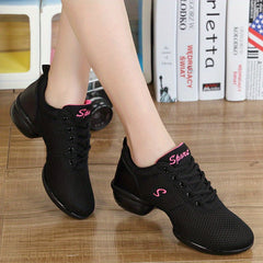 Arch Support Non Slip Dance Shoes Mesh Breathable Comfortable Flying Woven Shoes