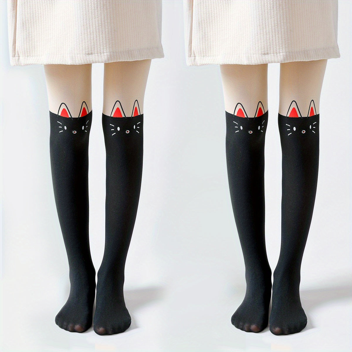 2 Pairs Girls Cat Breathable Soft Tights Leggings Spring Summer Kids Teen