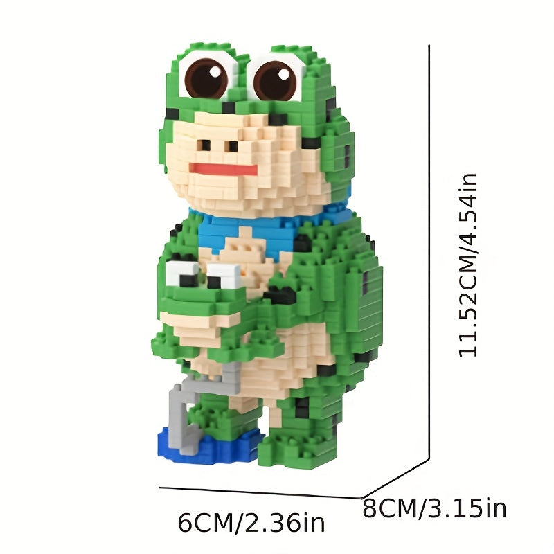 855pcs Frog Building Block Toy Cartoon Animal Assembly Building Block Toy