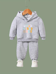 Letter & Flower Print Girls Outfits for Sports Spring Fall