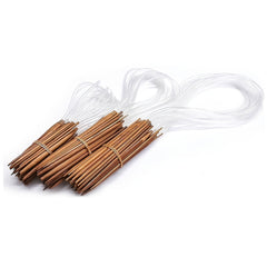 18pcs Circular Carbonized Bamboo Knitting Needles