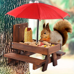 Squirrel Feeder With Umbrella Bird Feeder - Fall Decor