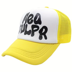 Hip Hop Letter Print Mesh Baseball Cap Trucker Cap