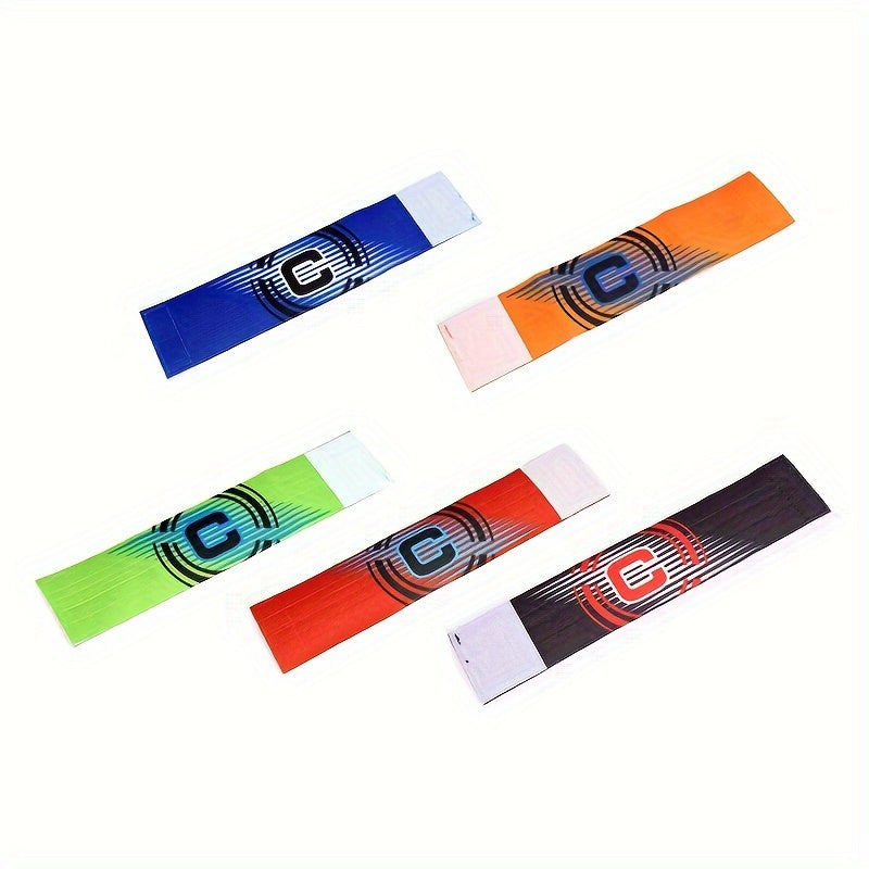 5 pack Football Captain Armbands Adult Letter C Elastic Wrap Team Armbands