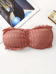 3pcs Girl's Tube Bra Triangle Texture Underwear