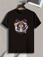Pattern Print Men's Graphic T-shirt Casual Comfy Tees For Summer