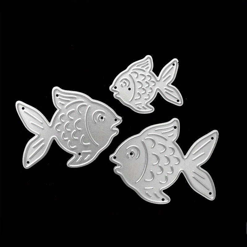3pcs Fish Metal Cutting Dies Scrapbook Paper Craft Stencils DIY Album