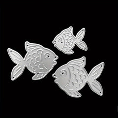3pcs Fish Metal Cutting Dies Scrapbook Paper Craft Stencils DIY Album