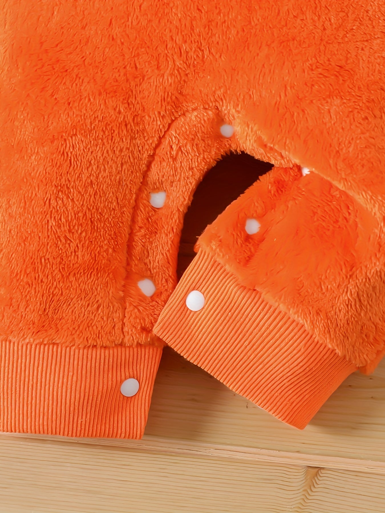 Fleece Thermal Fox Shape Romper Hoodie for Baby