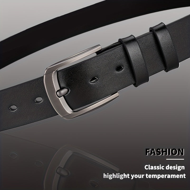 Men's PU Leather Business Belt for Dress Pants