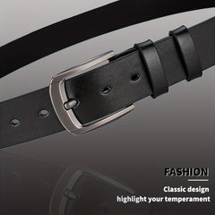 Men's PU Leather Business Belt for Dress Pants