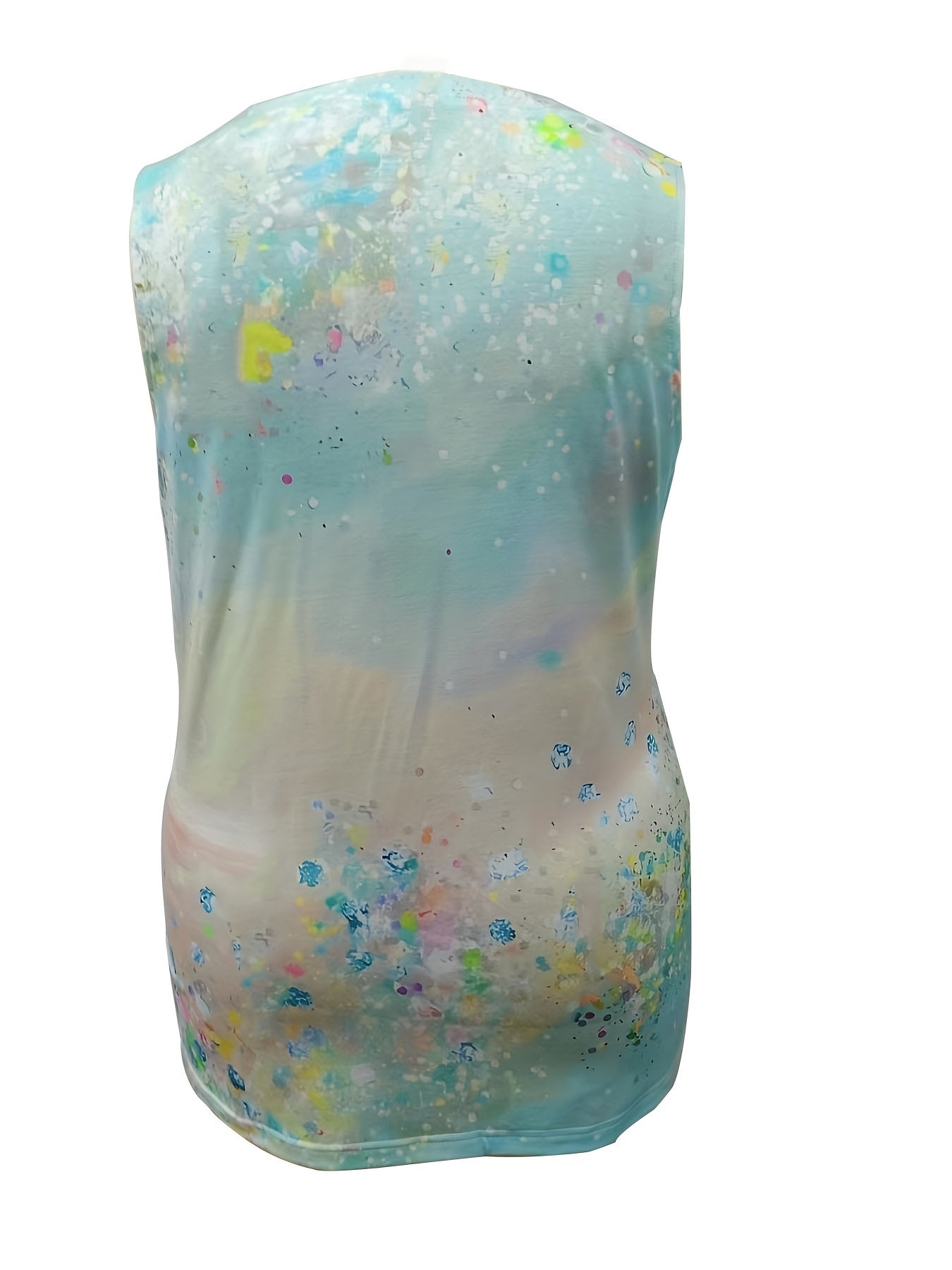 Marble Print V Neck Tank Top