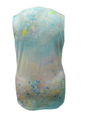 Marble Print V Neck Tank Top