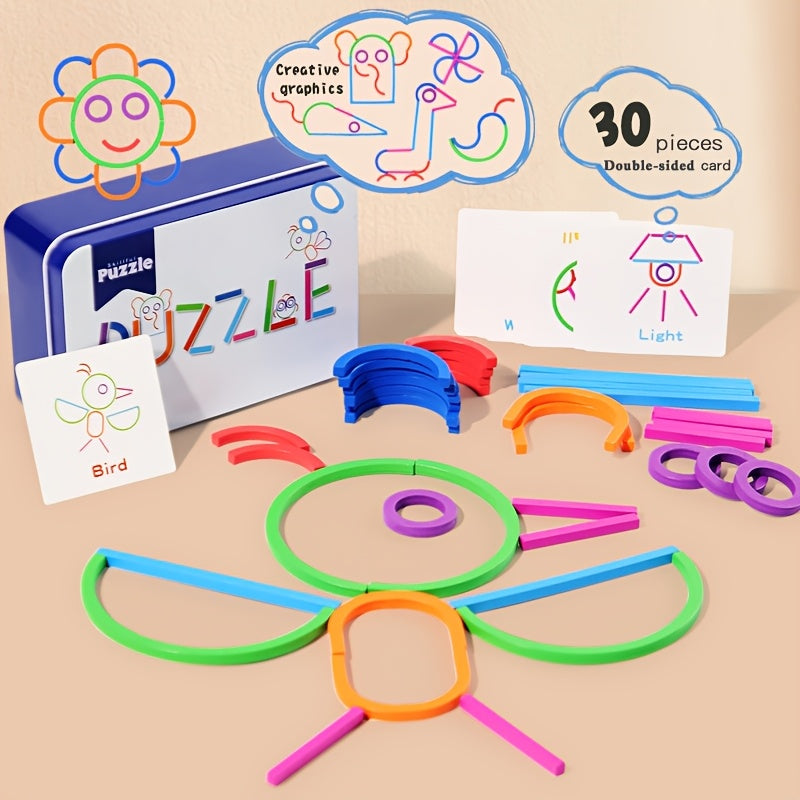 Educational Puzzle Blocks Alphabet Matching Game