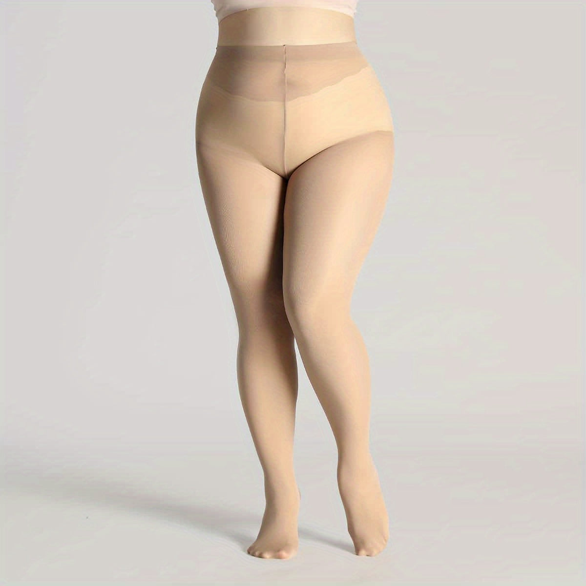 Casual Stockings Women's Plus Solid Sheer Ultra Soft