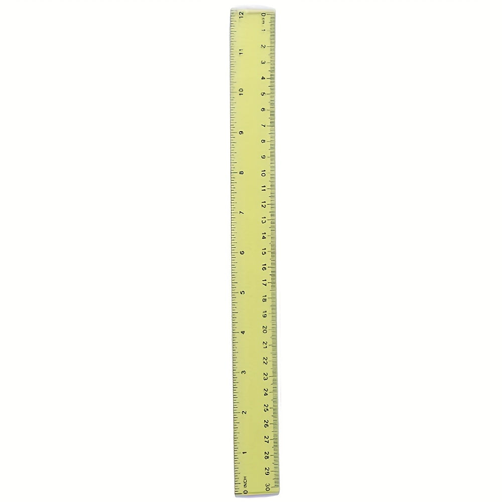 6pcs 12in 30 Multicolor Student Rulers School w/ Cm & Inch Plastic Standard Rule
