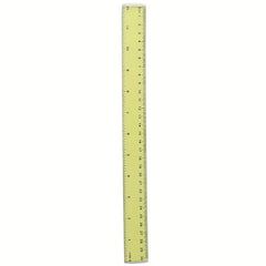 6pcs 12in 30 Multicolor Student Rulers School w/ Cm & Inch Plastic Standard Rule