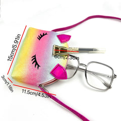 Kids Rainbow Unicorn Crossbody Bag Mini Coin Purse Handbag For Girls