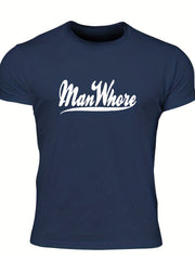 Men's Stylish Letter Print T shirt Casual Tee