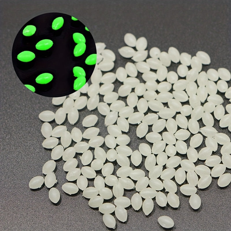 100 Pieces Oval Luminous Fishing Lures Fishing Beads