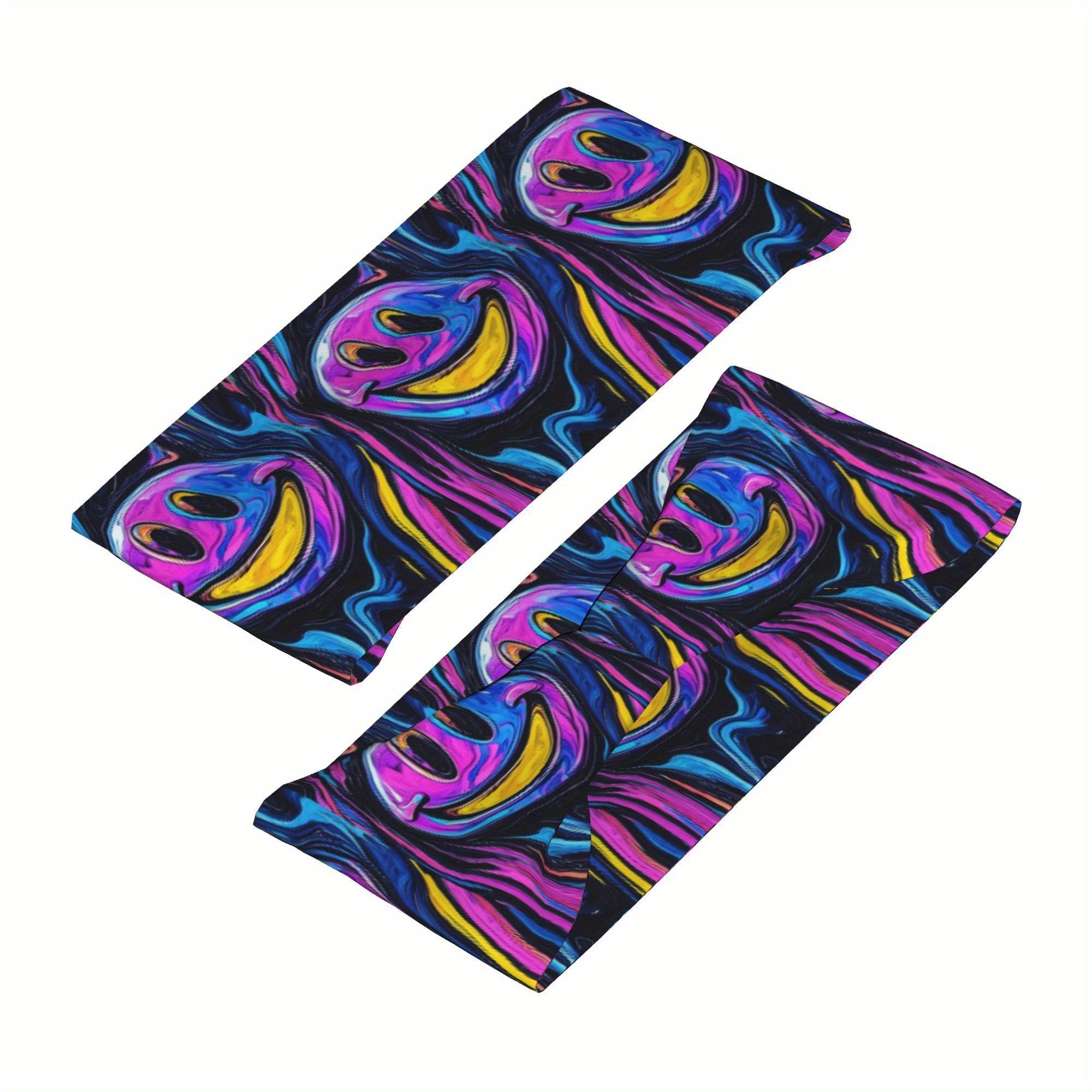 Smile Unisex Sports Headband Psychedelic Sweat Wicking Stretchy Polyester Band