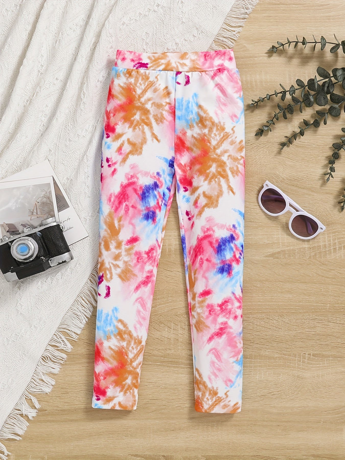 Toddler Girls Tie Dye Athletic Leggings Slim Yoga Pants