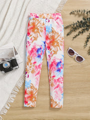 Toddler Girls Tie Dye Athletic Leggings Slim Yoga Pants