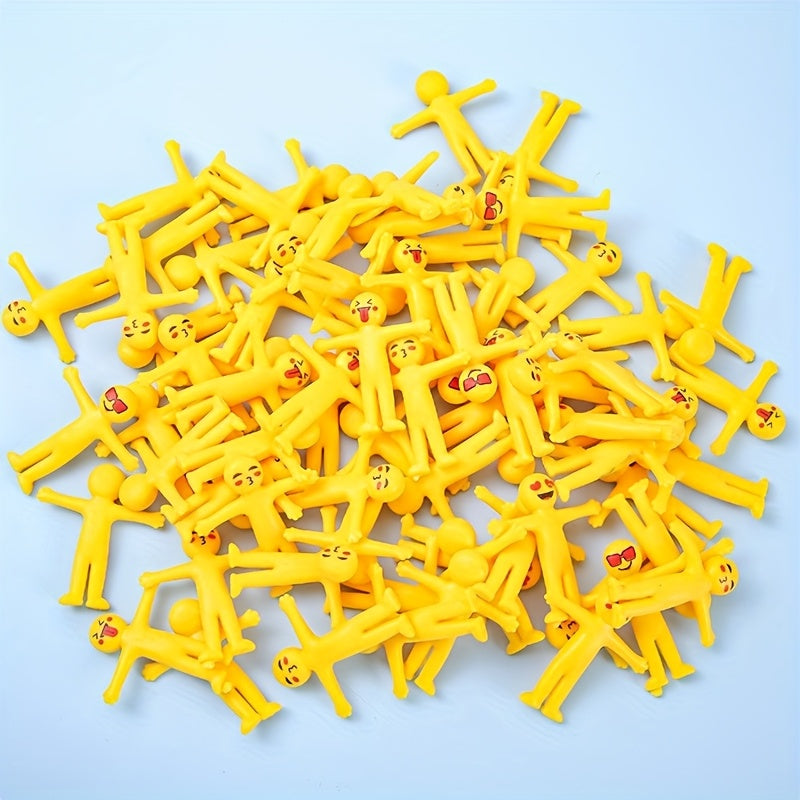 22pcs Yellow Figure Toys Soft Rubber for Christmas Party Decorations