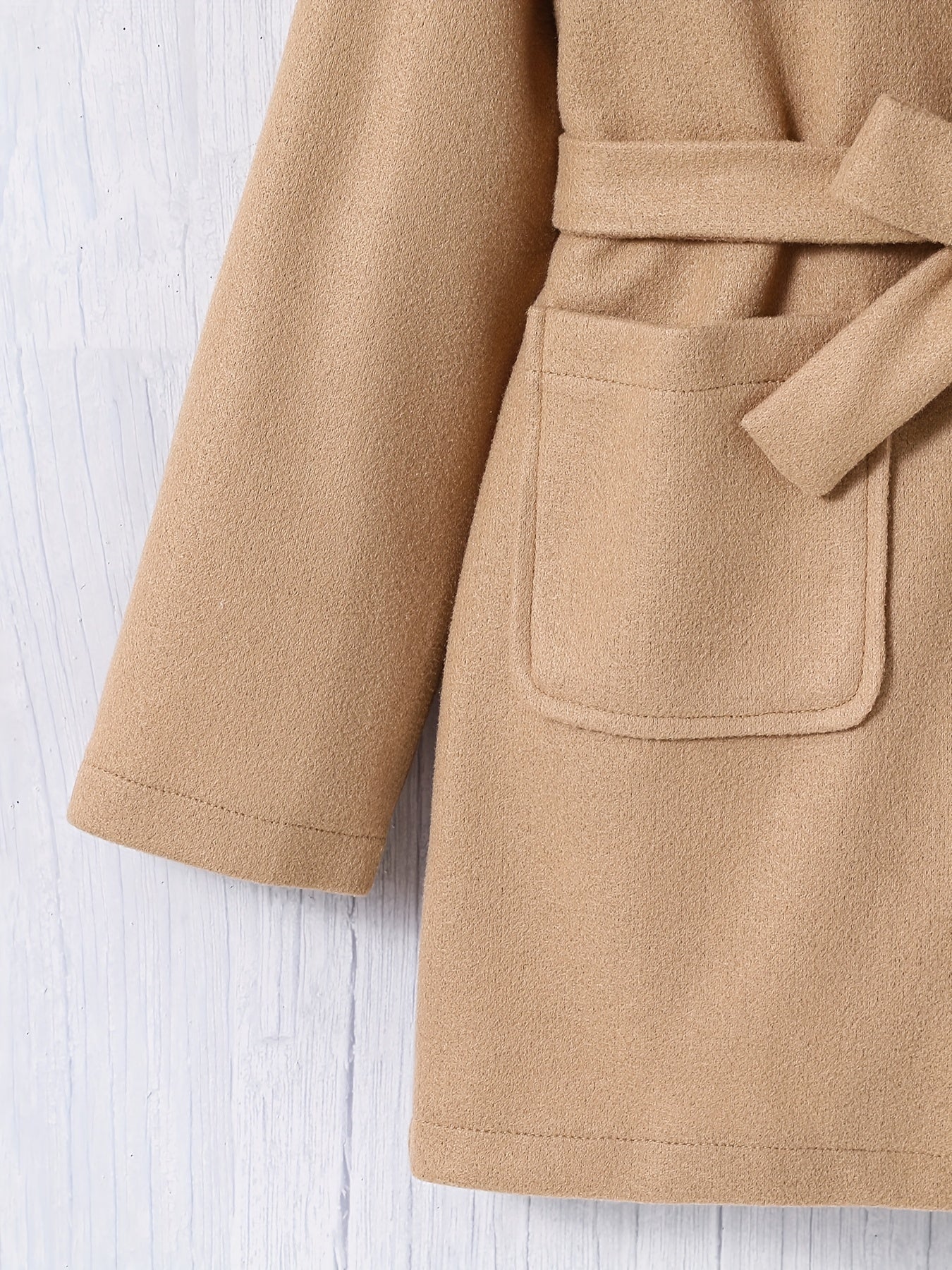 Girls' Casual Hooded Overcoat Tunic Fleece Warm Winter Coat