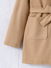 Girls' Casual Hooded Overcoat Tunic Fleece Warm Winter Coat