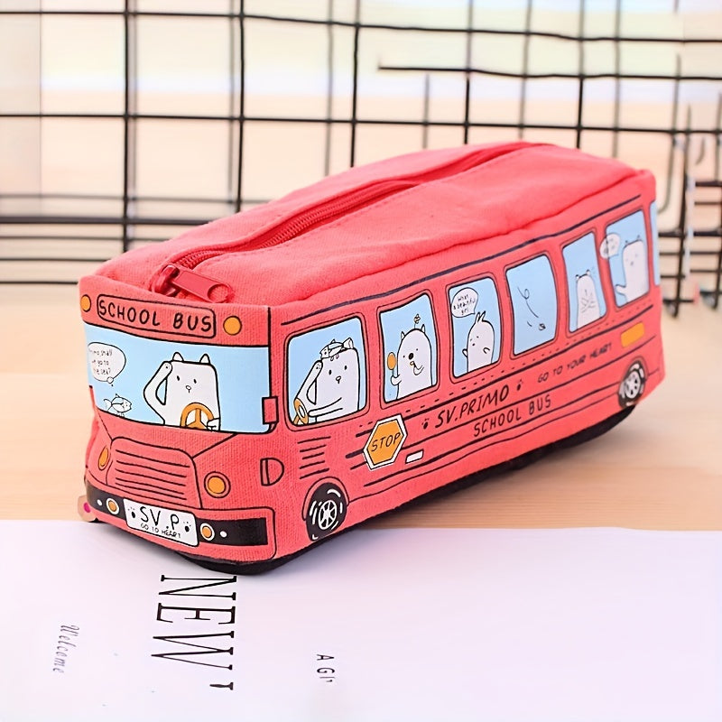Canvas Pencil Case for School Supplies Storage