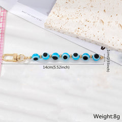 Boho Rainbow Evil Eye Beads Keychain Key Ring Lucky Eye Bag Car Accessories