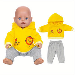 Soft Cartoon Doll Clothes Set for 16 18Inch Reborn Dolls Dress Up
