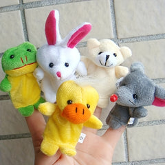 10pcs Animal Finger Doll Hand Puppet Toy Early Education Interactive