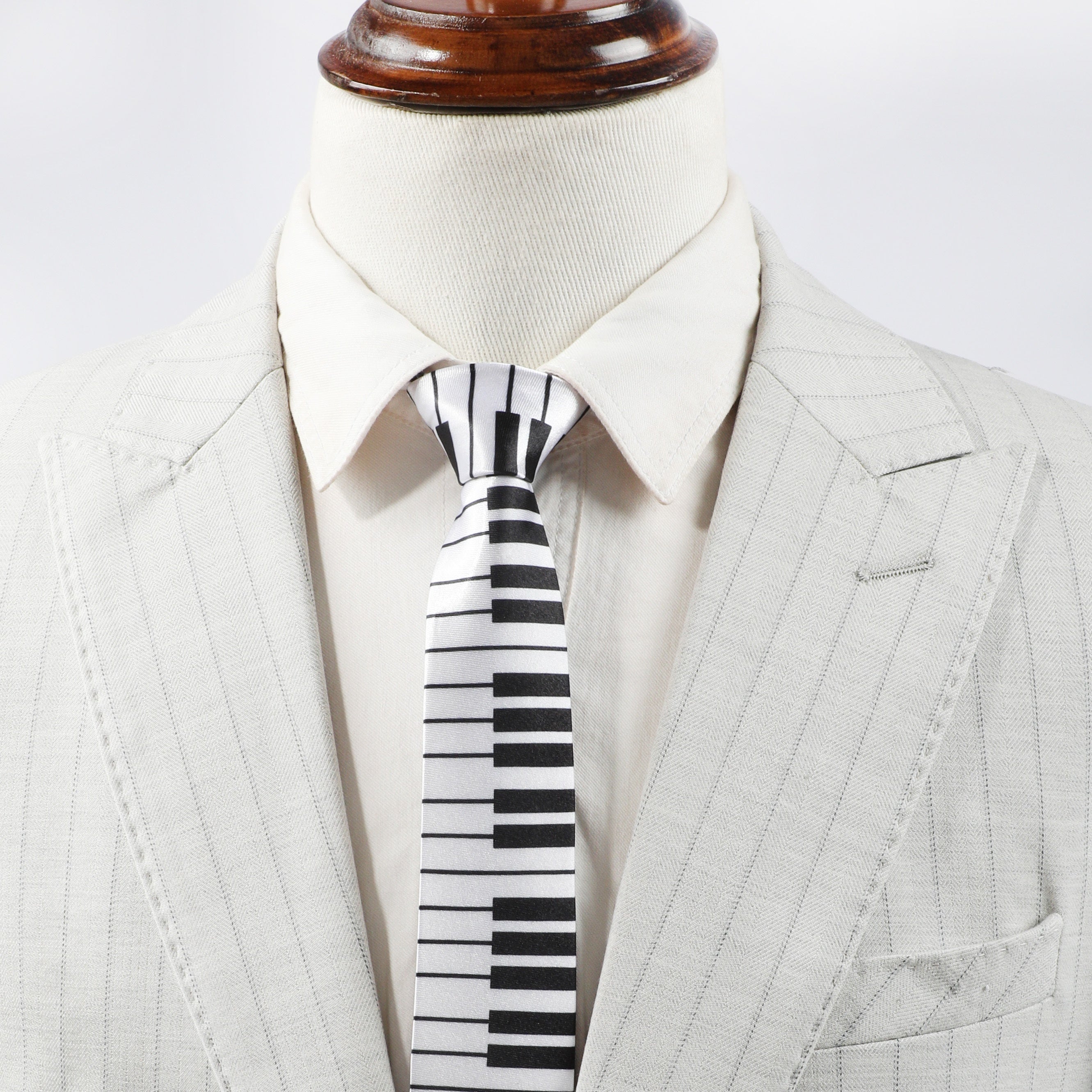 Men's Piano Keys Pattern Tie Clothing Decorative Accessories