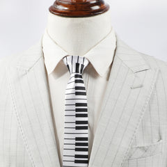 Men's Piano Keys Pattern Tie Clothing Decorative Accessories