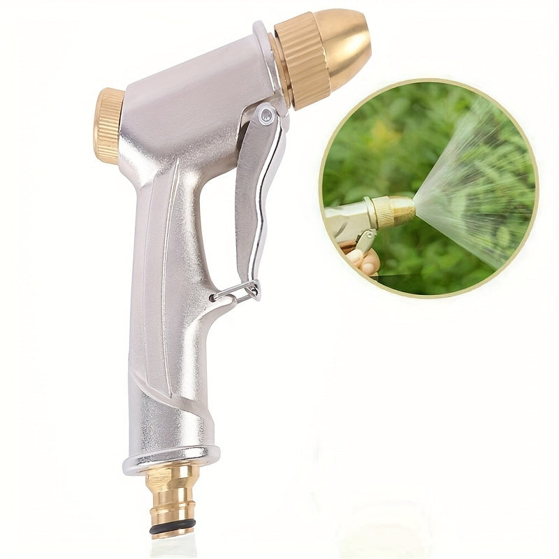 High Pressure Water Spray Gun Brass Nozzle Garden Hose Pipe Lawn Car Wash