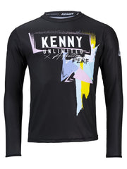 Men's Geometric Pattern Cycling Jersey - Moisture Wicking Long Sleeve Shirt