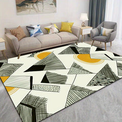 Modern Extra Large Area Rug for Living Room Crystal Velvet Non-slip Soft Mat