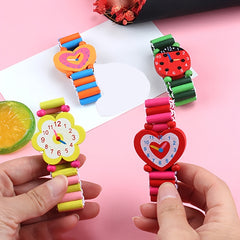 Cartoon Elastic Wooden Watch Wristbands - School Award Prize Gift