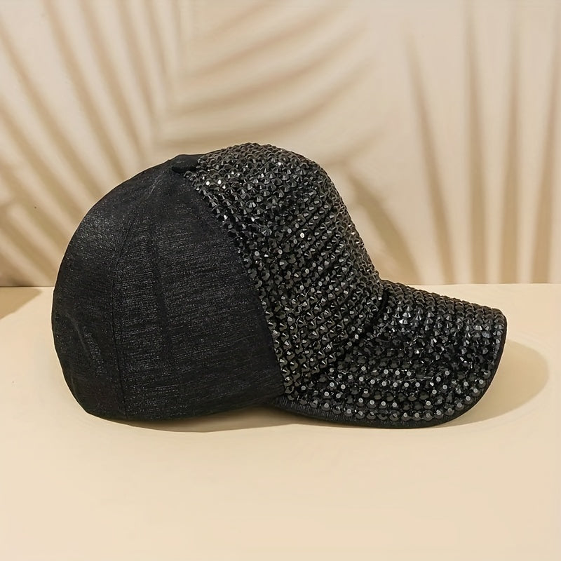 Summer Baseball Cap with Diamond Inlay