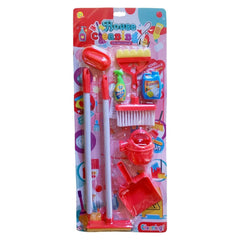 Kids House Cleaning Play Set with Mop Broom Brush Spray Bottle