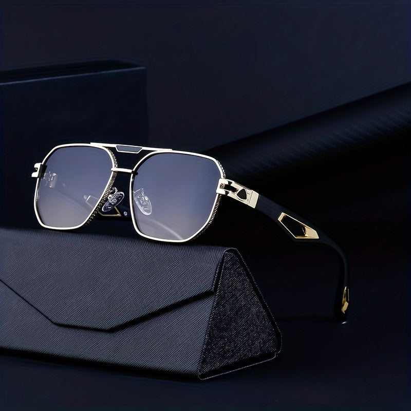 Men's Retro Metal Square Sunglasses UV Protection