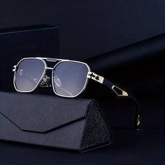 Men's Retro Metal Square Sunglasses UV Protection