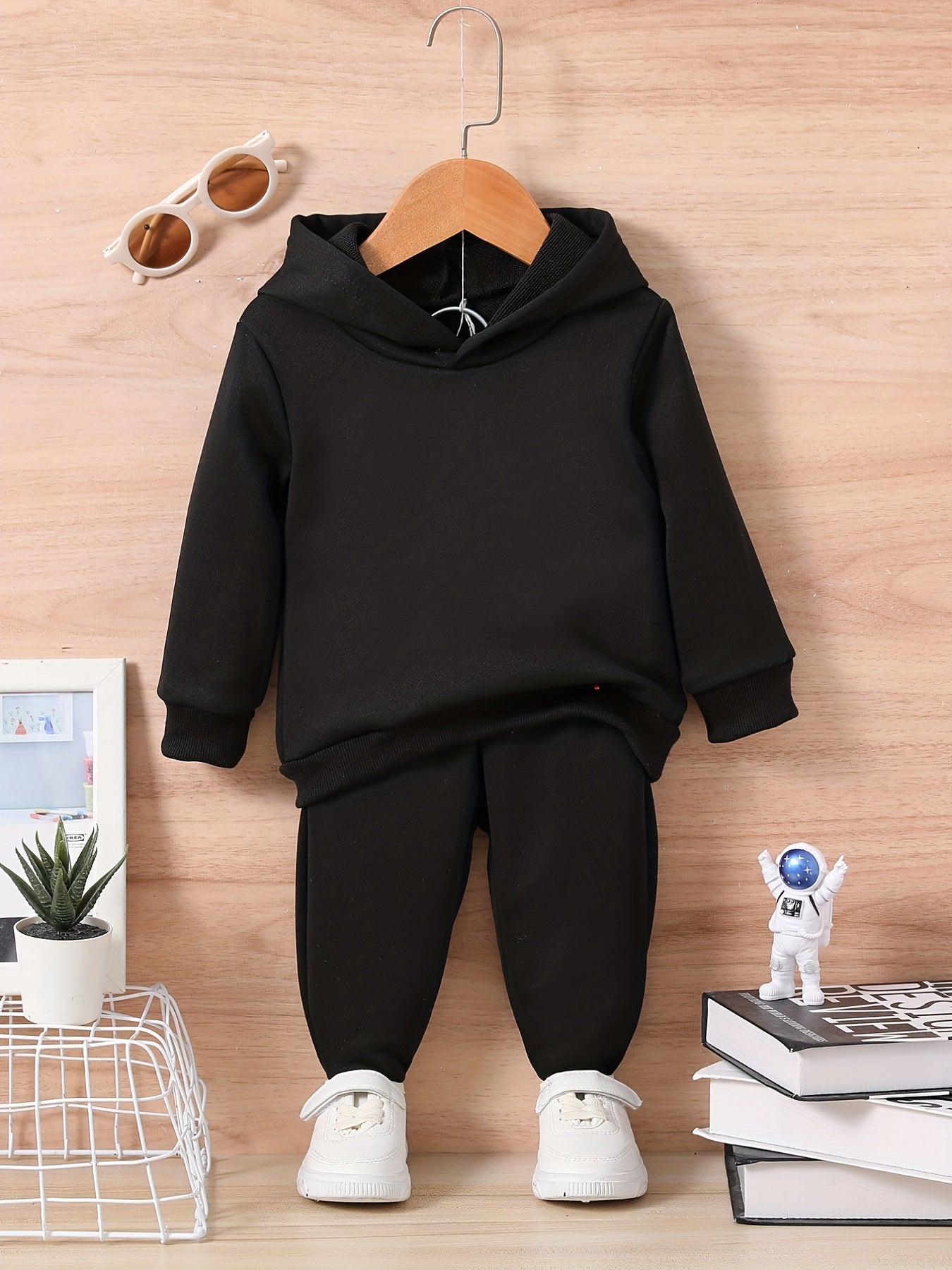 Kids Sweatshirt Hoodie Trousers Set 2pcs Jogger Outfits Boys Girls Athletic Swea