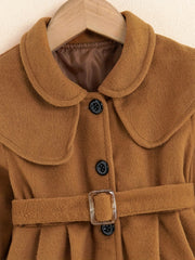 Girls Button Down Overcoat for Spring Fall Winter